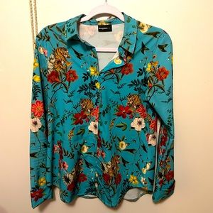 Blackmilk Tropical Tiger Long Sleeve Business Time Shirt